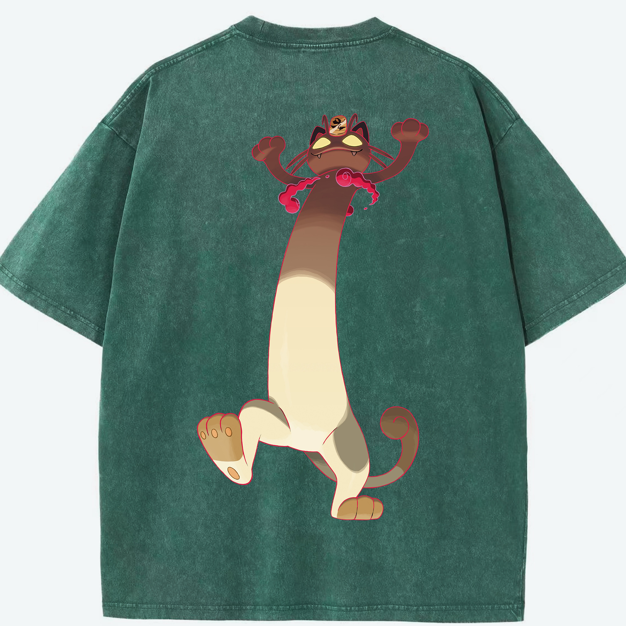 （画像用） ポケットモンスター Pokémon 綿100% ヴィンテージ風 半袖Tシャツ（背面プリント）